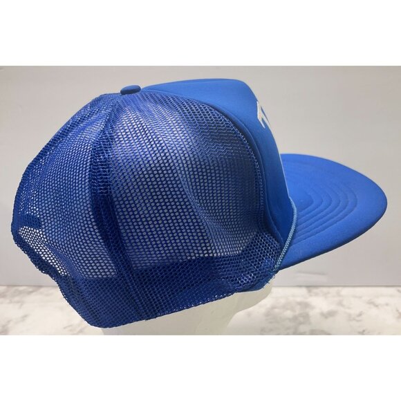 Vintage Texas Snapback Trucker Hat Retro 80s Blue Cap Mesh Back State Pride - Picture 7 of 9